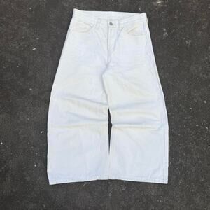 White Levi’s Baggy Wide Leg Jeans
